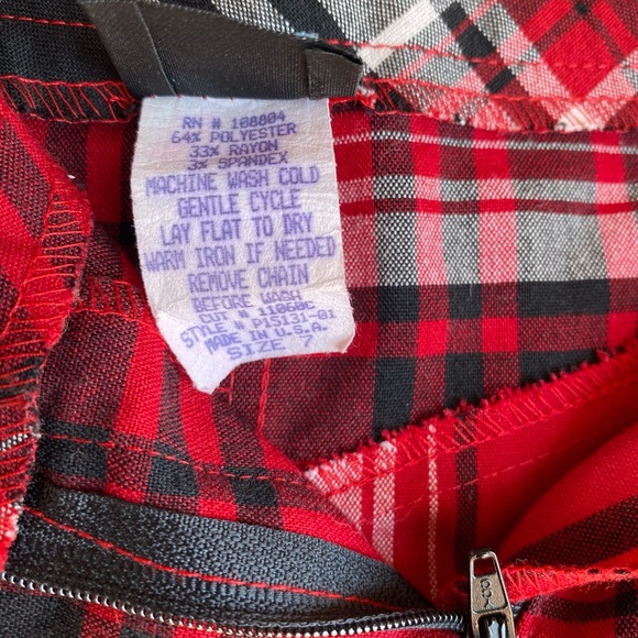 Vintage plaid mini skirt size 7 - Picture 5 of 7